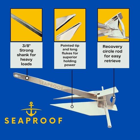 Marine Grade 316 Stainless Steel Fluke Style Boat Anchor Polished in Saudi Arabia