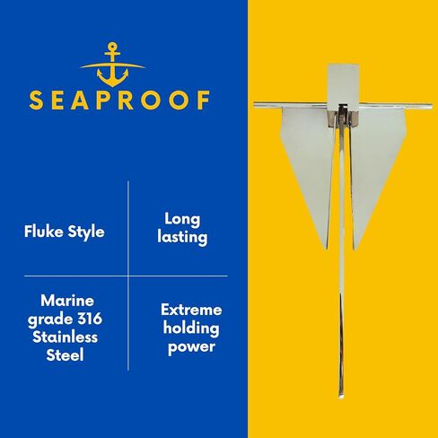 Marine Grade 316 Stainless Steel Fluke Style Boat Anchor Polished in Saudi Arabia
