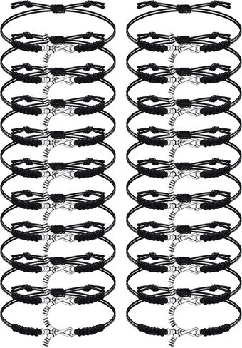 Jadive 20 Pieces Cord Field Hockey Charm Bracelet Braided Hockey Jewelry Presents Adjustable Rope Bracelet for Girl Women Men Teens Most Field Hockey Team Players in Saudi Arabia