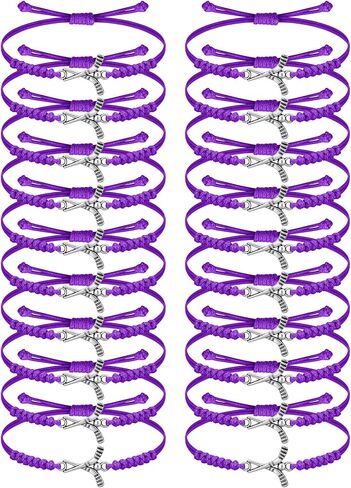 Jadive 20 Pieces Cord Field Hockey Charm Bracelet Braided Hockey Jewelry Presents Adjustable Rope Bracelet for Girl Women Men Teens Most Field Hockey Team Players in Saudi Arabia
