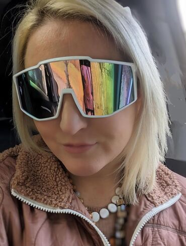 FEISEDY الدراجات نظارات شمسية رياضية 80s قناع الرجال النساء التفاف حول درع معكوسة البيسبول النظارات الشمسية B0061 in Saudi Arabia