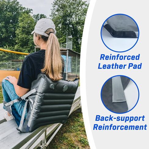 【تحديث】 مقاعد استاد هوائية قابلة للطي ذاتية النفخ، كرسي تخييم ومقاعد مبيضة مقاومة للماء، وسادة نوم خفيفة الوزن مع أشرطة قابلة للتعديل مدمجة للتخييم والمشي لمسافات طويلة والشاطئ ورحلات السيارة. in Kuwait