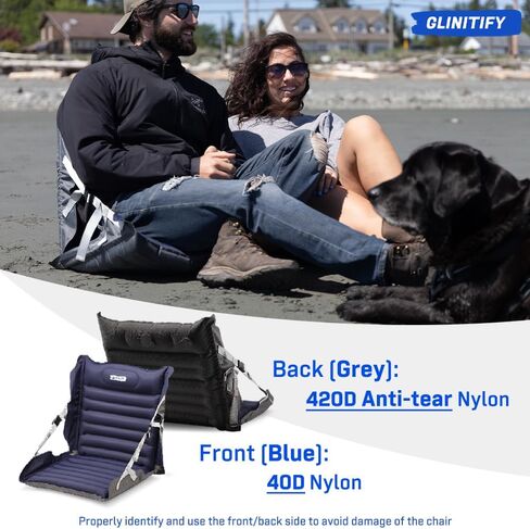 【تحديث】 مقاعد استاد هوائية قابلة للطي ذاتية النفخ، كرسي تخييم ومقاعد مبيضة مقاومة للماء، وسادة نوم خفيفة الوزن مع أشرطة قابلة للتعديل مدمجة للتخييم والمشي لمسافات طويلة والشاطئ ورحلات السيارة. in Kuwait
