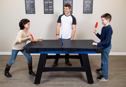 Hathaway Bandit 5-Ft Air Hockey and Table Tennis Multigame Table, Great for Family Game Rooms, Includes Strikers, Pucks, Paddles, Balls and net/Post Set in Saudi Arabia
