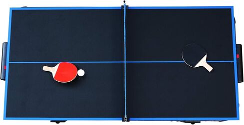 Hathaway Bandit 5-Ft Air Hockey and Table Tennis Multigame Table, Great for Family Game Rooms, Includes Strikers, Pucks, Paddles, Balls and net/Post Set in Saudi Arabia