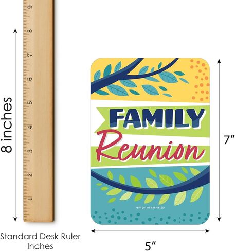 Big Dot of Happiness Colorful Family Reunion - Bingo Cards and Markers - Family Gathering Party Bingo Game - Set of 18 in Saudi Arabia