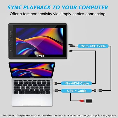 Drawing Tablet with Screen, 15.6'' XOPPOX Graphics Drawing Monitor Pen Display with 1080P Full Laminated Screen,Tilt 8192 Levels Battery-free Stylus,Adjustable Stand,Compatible for Window/Mac in Saudi Arabia