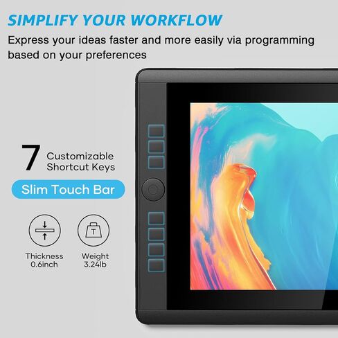 Drawing Tablet with Screen, 15.6'' XOPPOX Graphics Drawing Monitor Pen Display with 1080P Full Laminated Screen,Tilt 8192 Levels Battery-free Stylus,Adjustable Stand,Compatible for Window/Mac in Saudi Arabia