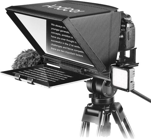 Andoer A12 كاميرا محمولة ملقن للكاميرات DSLR/بدون مرايا تسجيل فيديو بث مباشر مقابلة مرحلة العرض التقديمي مع حقيبة حمل بجهاز التحكم عن بعد in Saudi Arabia