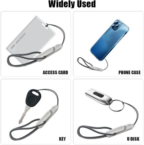 حبل HiFan متوافق مع AirPods Pro 2، حبل مضاد للسقوط ومضاد للفقد، حبل قابل للتعديل مع مشبك لـ AirPods Pro 2 (رمادي) in Saudi Arabia