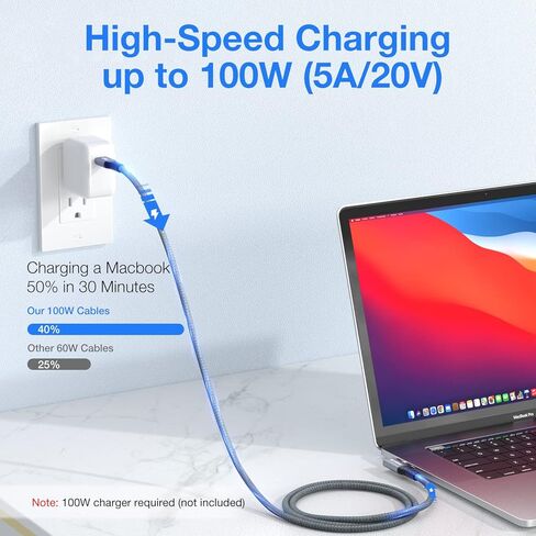 كابل USB4 بزاوية يمنى 2.62 قدم، نقل 40 جيجابت في الثانية وشحن 100 وات سلك USB 4.0 90 درجة، يدعم 8K/6K@60 هرتز أو كابل فيديو مزدوج 4K لـ Thunderbolt 3/4، iMac، MacBook، SSD خارجي، eGPU، Dell/HP Dock in Kuwait