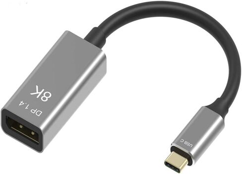 CABLEDECONN USB C to DisplayPort 1.4 8K Cable 8K@60Hz 4K@144Hz Male to Female 25CM Converter Thunderbolt 3 to DisplayPort Adapter in Saudi Arabia