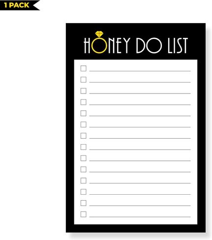 NoteworthyDesigns Honey Do List Notepad، مخطط عمل الزوج، قائمة العسل للقيام بها، قائمة المهام للبالغين، أفكار التقاعد للرجال، 4x6 in Saudi Arabia
