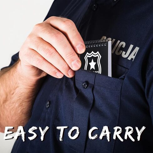 Teling 12 Packs Public Safety Police Field Interview Notebook Report Notepad for Law Enforcement Officer Gifts Ticket Book Notebook Cop Interview Equipment Accessories, 70 Sheets/ 140 Pages in Saudi Arabia