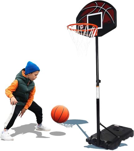Kids Basketball Hoop Outdoor - 2.9-6.9FT Adjustable, Portable Basketball Hoops & Goals for Kids/Teenagers/Youth with 28in Backboard in Saudi Arabia
