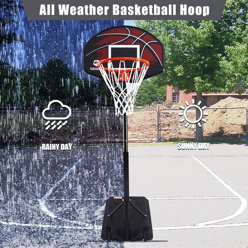 Kids Basketball Hoop Outdoor - 2.9-6.9FT Adjustable, Portable Basketball Hoops & Goals for Kids/Teenagers/Youth with 28in Backboard in Saudi Arabia