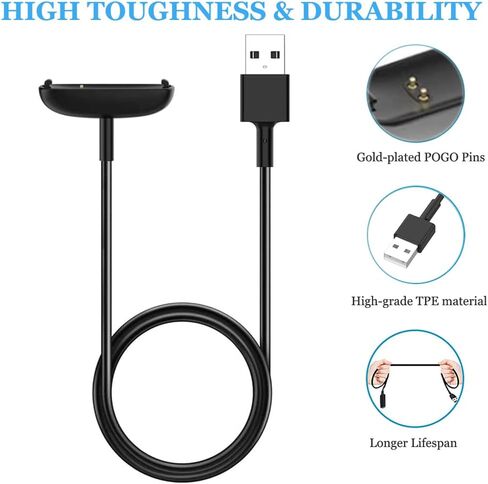 كابل شاحن لـ Fitbit Inspire 2 & ACE 3، قاعدة شحن USB بديلة لـ Inspire 2 متتبع الصحة واللياقة البدنية 100 سم / 3.3 قدم (1) in Kuwait