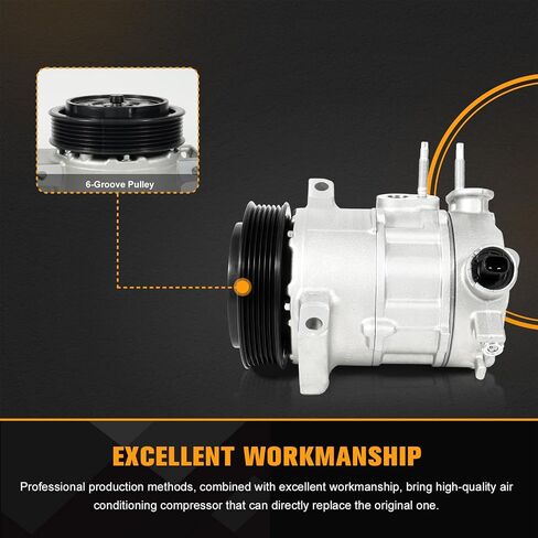 Air Conditioner A/C AC Compressor with Clutch Compatible with Dodge Avenger 2008-2014, Journey 2009-2020, Chrysler 200 2011-2014, Sebring 2007-2010, 2.4L L4#Replace 55111410AD 55111410AE in Saudi Arabia