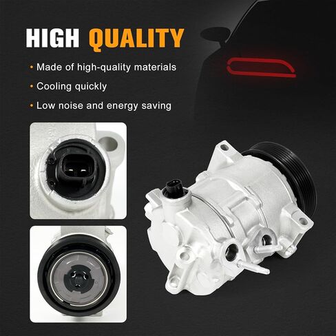 Air Conditioner A/C AC Compressor with Clutch Compatible with Dodge Avenger 2008-2014, Journey 2009-2020, Chrysler 200 2011-2014, Sebring 2007-2010, 2.4L L4#Replace 55111410AD 55111410AE in Saudi Arabia