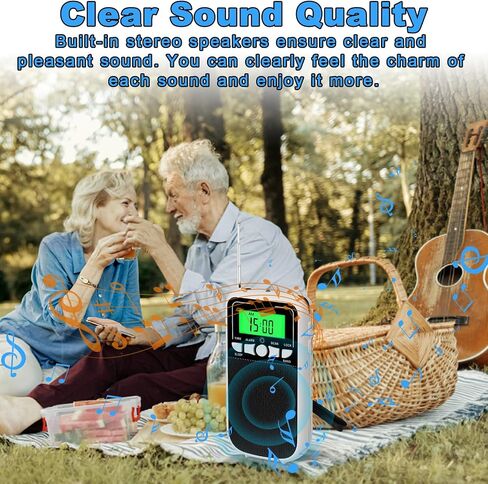 Portable Radio AM FM, Pocket Radios, Battery Operated Emergency Pocket Walkman Radio, for Elderly, with LED Flashlight, for Walk/Jogging/Gym/Camping Portable Transistor Radio(Orange) in Saudi Arabia