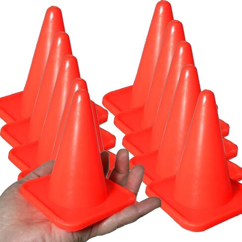 Bluedot Trading 4 بوصات RC Racing Sports Marker Cones لألعاب الأطفال الرياضات الداخلية أو الخارجية، والحفلات ذات الطابع الخاص، والتدريب على الرشاقة، وأكثر من ذلك، أحمر - مجموعة من 10 قطع in Kuwait