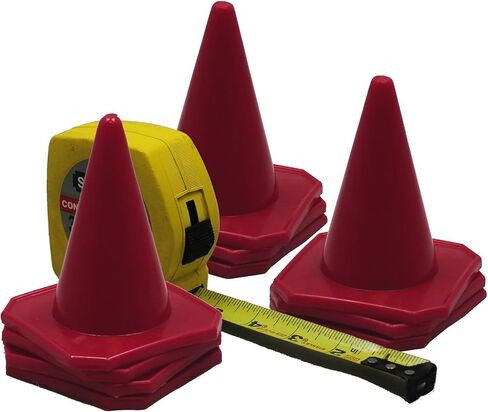 Bluedot Trading 4 بوصات RC Racing Sports Marker Cones لألعاب الأطفال الرياضات الداخلية أو الخارجية، والحفلات ذات الطابع الخاص، والتدريب على الرشاقة، وأكثر من ذلك، أحمر - مجموعة من 10 قطع in Kuwait