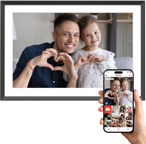 إطار صور رقمي واي فاي 10.1 بوصة، شاشة لمس IPS عالية الدقة 1280 × 800، إطار صور ذكي إلكتروني مع مساحة تخزين 32 جيجابايت، تدوير تلقائي، مشاركة الصور/مقاطع الفيديو على الفور عبر تطبيق Frameo in Saudi Arabia