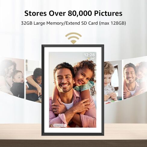إطار صور رقمي واي فاي 10.1 بوصة، شاشة لمس IPS عالية الدقة 1280 × 800، إطار صور ذكي إلكتروني مع مساحة تخزين 32 جيجابايت، تدوير تلقائي، مشاركة الصور/مقاطع الفيديو على الفور عبر تطبيق Frameo in Saudi Arabia