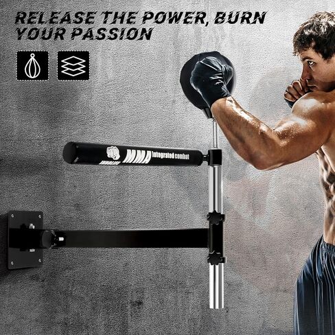 Wall Mount Boxing Bar MMA Boxing Speed Trainer Boxing Reflex Bar Boxing Equipment Boxing Spinning Bar with Punching Ball for Gym Home in Saudi Arabia