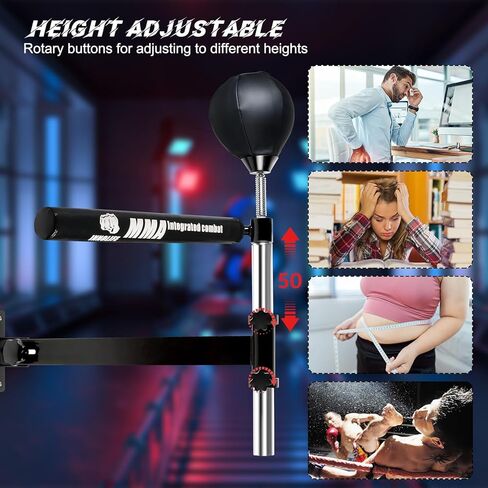 Wall Mount Boxing Bar MMA Boxing Speed Trainer Boxing Reflex Bar Boxing Equipment Boxing Spinning Bar with Punching Ball for Gym Home in Saudi Arabia