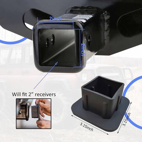 Hitch Cover Three Funny Raccoon Trailer Hitch Cover Plug Cap Universal 2" Heavy Duty Trailer Hitch Tube Rubber Covers,Square Towing Hitch Covers for Trucks SUV Cars in Saudi Arabia