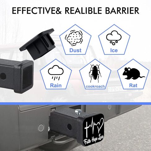 Hitch Cover Three Funny Raccoon Trailer Hitch Cover Plug Cap Universal 2" Heavy Duty Trailer Hitch Tube Rubber Covers,Square Towing Hitch Covers for Trucks SUV Cars in Saudi Arabia