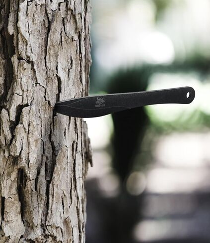 رمح رمي 9.4 بوصة، مجموعة رمي كاملة التانغ، من الفولاذ المقاوم للصدأ مع مجموعة رمي غمد من النايلون للمنافسة والترفيه - 6 عبوات in Kuwait