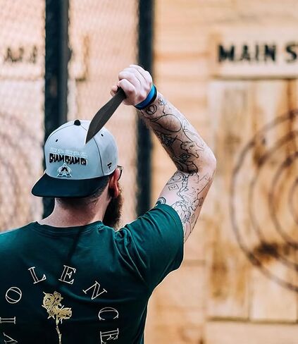 رمح رمي 9.4 بوصة، مجموعة رمي كاملة التانغ، من الفولاذ المقاوم للصدأ مع مجموعة رمي غمد من النايلون للمنافسة والترفيه - 6 عبوات in Kuwait