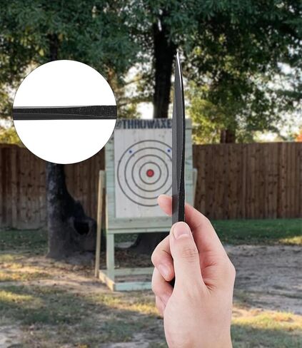 رمح رمي 9.4 بوصة، مجموعة رمي كاملة التانغ، من الفولاذ المقاوم للصدأ مع مجموعة رمي غمد من النايلون للمنافسة والترفيه - 6 عبوات in Kuwait