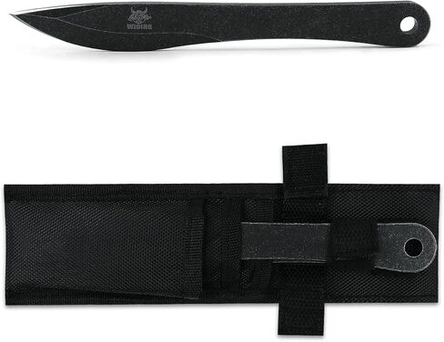 رمح رمي 9.4 بوصة، مجموعة رمي كاملة التانغ، من الفولاذ المقاوم للصدأ مع مجموعة رمي غمد من النايلون للمنافسة والترفيه - 6 عبوات in Kuwait