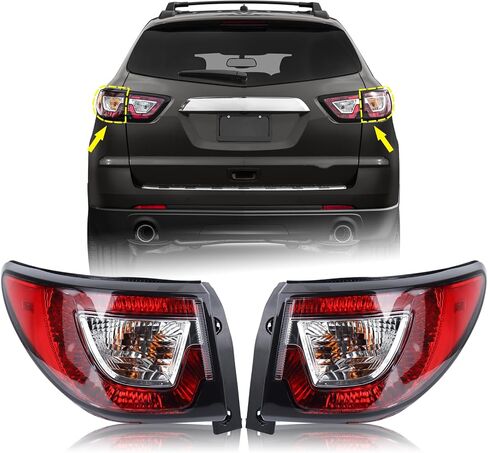 Left Driver Side Rear Tail Light Rear Lamp Compatible for 2013-2017 Chevy Traverse Outer Rear Brakes Lights Assembly 84266019 23301756 GM2804112 W/Bulbs LH in Saudi Arabia