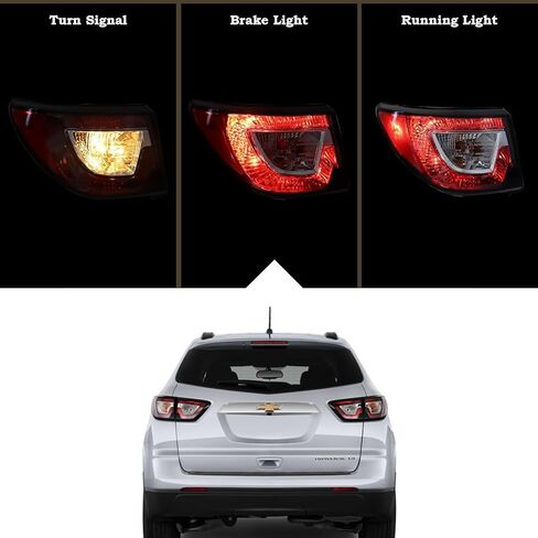 Left Driver Side Rear Tail Light Rear Lamp Compatible for 2013-2017 Chevy Traverse Outer Rear Brakes Lights Assembly 84266019 23301756 GM2804112 W/Bulbs LH in Saudi Arabia