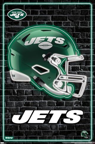 ملصق حائط من Trends International NFL New York Jets - خوذة النيون 23، 22.37 بوصة × 34.00 بوصة، نسخة غير مؤطرة in Saudi Arabia