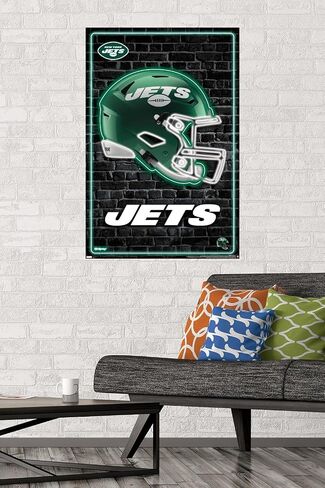 ملصق حائط من Trends International NFL New York Jets - خوذة النيون 23، 22.37 بوصة × 34.00 بوصة، نسخة غير مؤطرة in Saudi Arabia