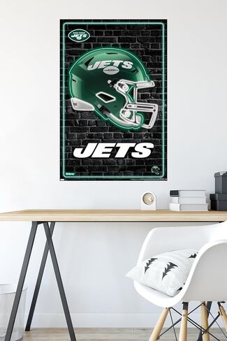 ملصق حائط من Trends International NFL New York Jets - خوذة النيون 23، 22.37 بوصة × 34.00 بوصة، نسخة غير مؤطرة in Saudi Arabia