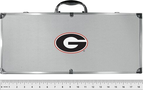NCAA Siskiyou Sports Fan Shop Georgia Bulldogs Steel Tailgater BBQ Set w/Case 8 piece Gray in Saudi Arabia