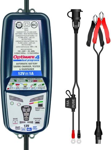 إصدار OptiMATE 4 CAN-bus، TM-351 8/9-step 12V 1A بطارية موفرة للشاحن-اختبار-صيانة in Kuwait