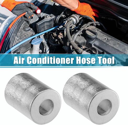 uxcell 8pcs Car Aluminum Cylindrical Air Conditioner Pipe Joint Fitting Sleeve 12mm 23mm Hole Dia in Saudi Arabia