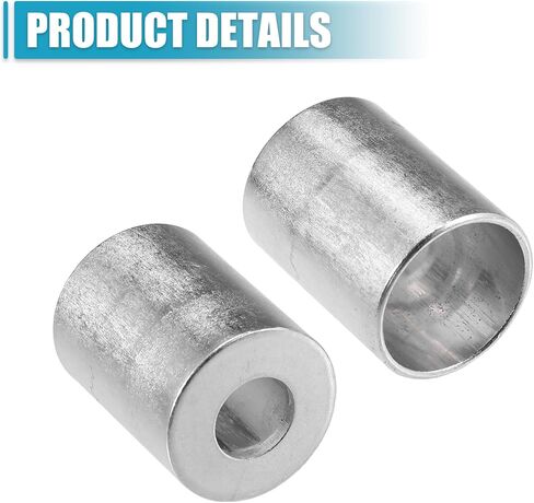 uxcell 8pcs Car Aluminum Cylindrical Air Conditioner Pipe Joint Fitting Sleeve 12mm 23mm Hole Dia in Saudi Arabia