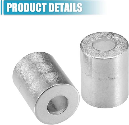 uxcell 8pcs Car Aluminum Cylindrical Air Conditioner Pipe Joint Fitting Sleeve 12mm 23mm Hole Dia in Saudi Arabia