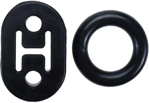 Universal Car Rubber Exhaust Hanger 2 Hole Exhaust Mounting Bushing Insulator Muffler Bracket with O Ring (4 Brackets + 4 O Rings) in Kuwait