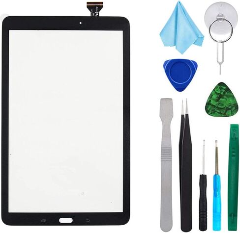 محول رقمي لشاشة اللمس الأصلية باللون الأسود لجهاز Samsung Galaxy Tab A 10.1 - قطع غيار زجاجية لجهاز T580 T585 SM-T580 SM-T585 2016 (لا تشمل LCD) مع مجموعة أدوات + لاصق مثبت مسبقًا in Kuwait