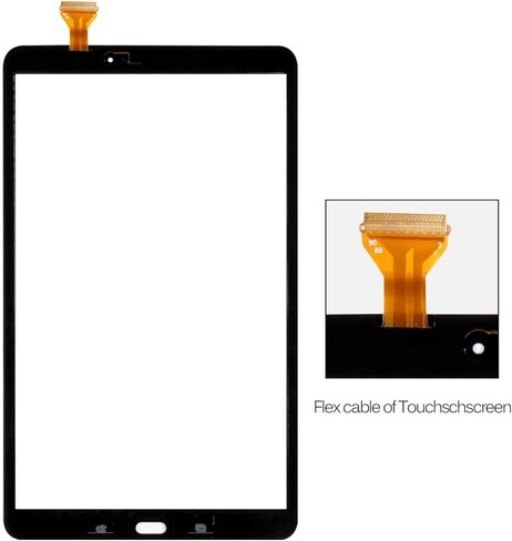 محول رقمي لشاشة اللمس الأصلية باللون الأسود لجهاز Samsung Galaxy Tab A 10.1 - قطع غيار زجاجية لجهاز T580 T585 SM-T580 SM-T585 2016 (لا تشمل LCD) مع مجموعة أدوات + لاصق مثبت مسبقًا in Kuwait