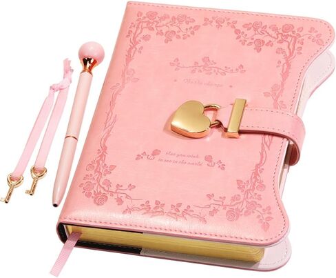 Diary with Lock and Keys for Girls Gift Ideas, 360 Kraft Pages Journal for Women, B6 Refillable Notebook for Writing with Pen and Bookmark (Astro Blue) in Saudi Arabia